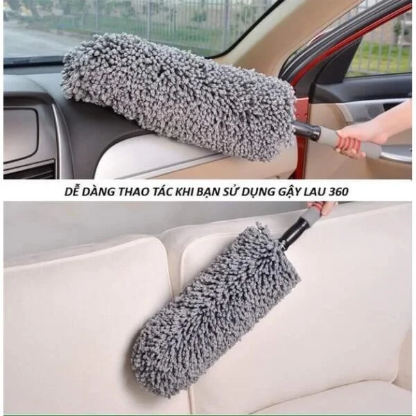 Chổi Lau Bụi Nội Thất Xe Hơi Có Cán Rút slide 3