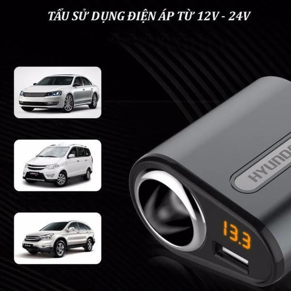Tẩu Sạc Ô Tô Huyndai HY 10 Chính Hãng slide 7