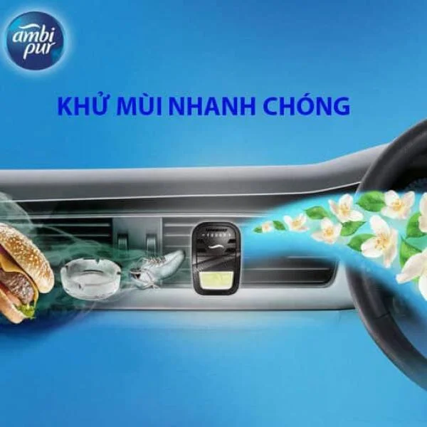 Nước Hoa Ô Tô Kẹp Cửa Gió Ambi Pur slide 7