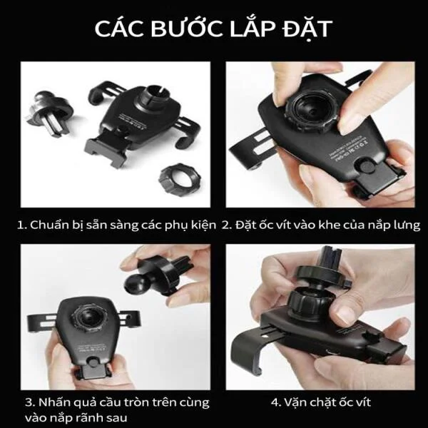 Sặc Không Dây Khiêm Giá Đỡ Điện Thoại Trên Ô Tô slide 6