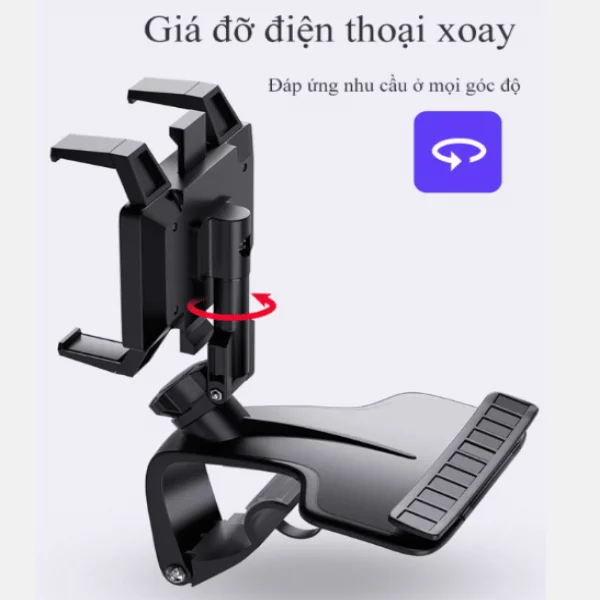 Giá Kẹp Điện Thoại Ô Tô Xoay 360 Độ Chống Rung Cao Cấp slide 4