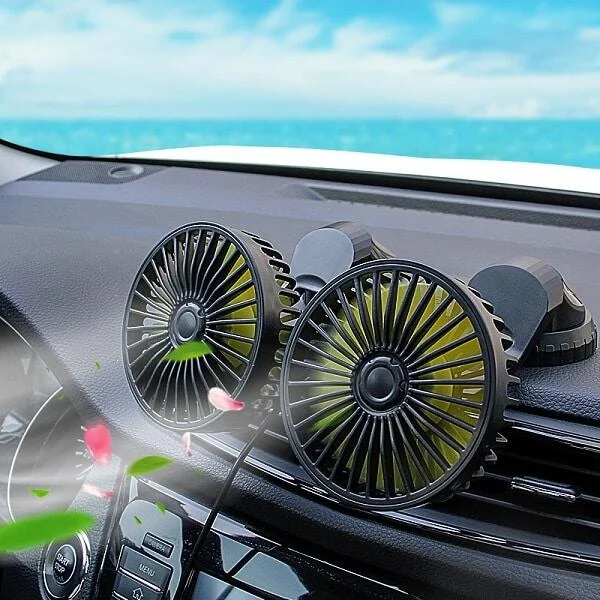 Quạt Đôi Mini 12V Ô Tô Cao Cấp Nhật Bản slide 4