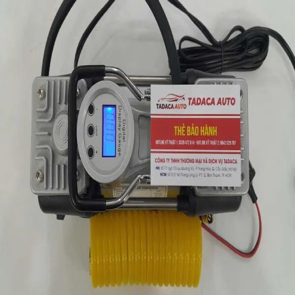 Bơm Lốp Ô Tô 2 Xi Lanh Điện Tử Tự Ngắt Siêu Khỏe slide 3