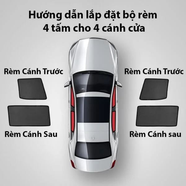 Rèm Che Nắng Ô Tô Nam Châm Cao Cấp slide 2