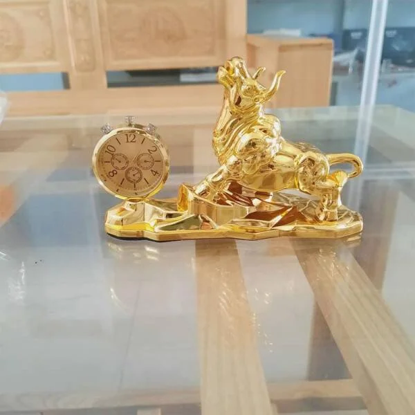 Tượng Trâu Vàng Để Taplo Ô Tô May Mắn Và Tài Lộc slide 5