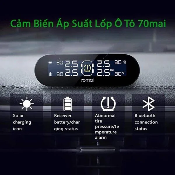 Cảm Biến Áp Suất Lốp 70Mai T02 Van Ngoài Cao Cấp slide 2