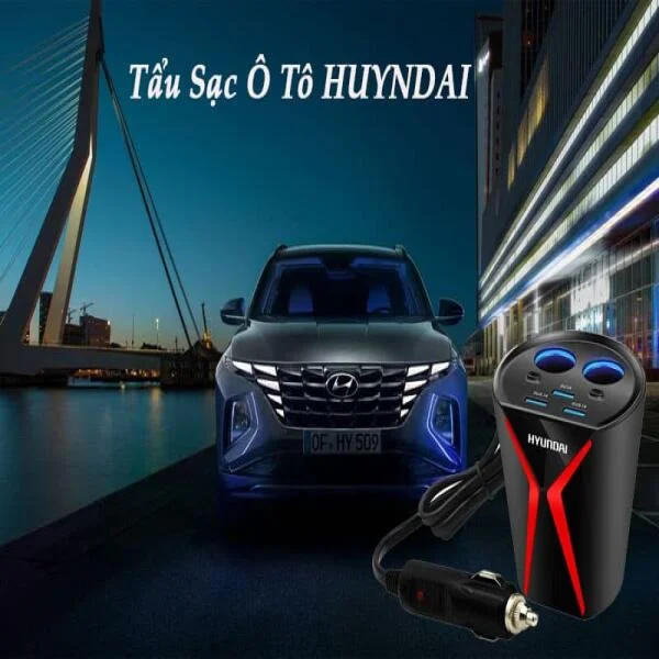Bộ Chia Tẩu Sạc Ô Tô Huyndai Chính Hãng Cao Cấp slide 7