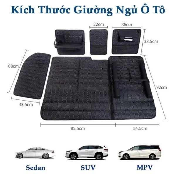 Đệm Ngủ Ô Tô Da Ghế Sau Cao Cấp slide 7