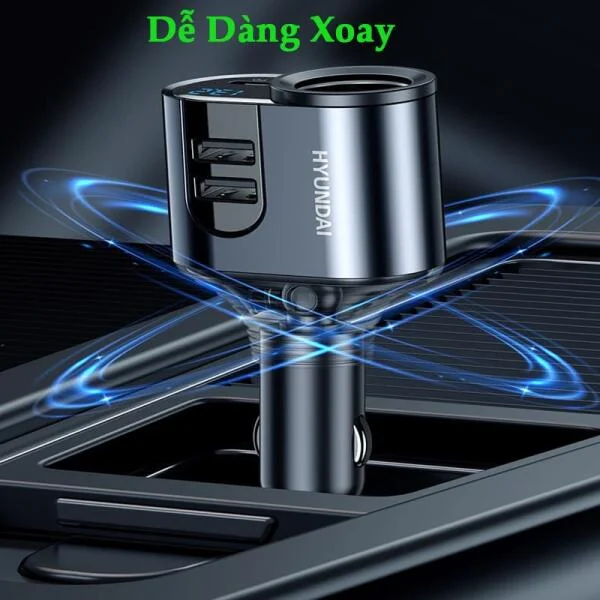 Tẩu Sạc Ô Tô Hyundai 1 Cổng 12V Và 2 Cổng USB slide 5