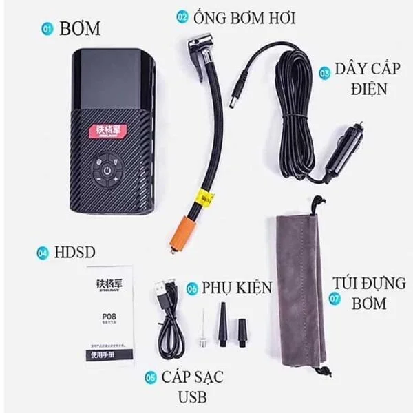 Bơm Lốp Ô Tô Không Dây Steelmate P08 Chính Hãng slide 4