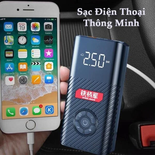 Bơm Lốp Ô Tô Không Dây Steelmate P08 Chính Hãng slide 5