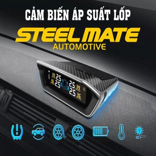 Cảm Biến Áp Suất Lốp Ô Tô Steelmate MT11 Van Trong slide 6