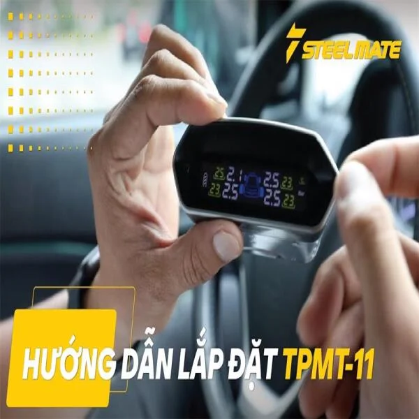 Cảm Biến Áp Suất Lốp Ô Tô Steelmate MT11 Van Trong slide 5