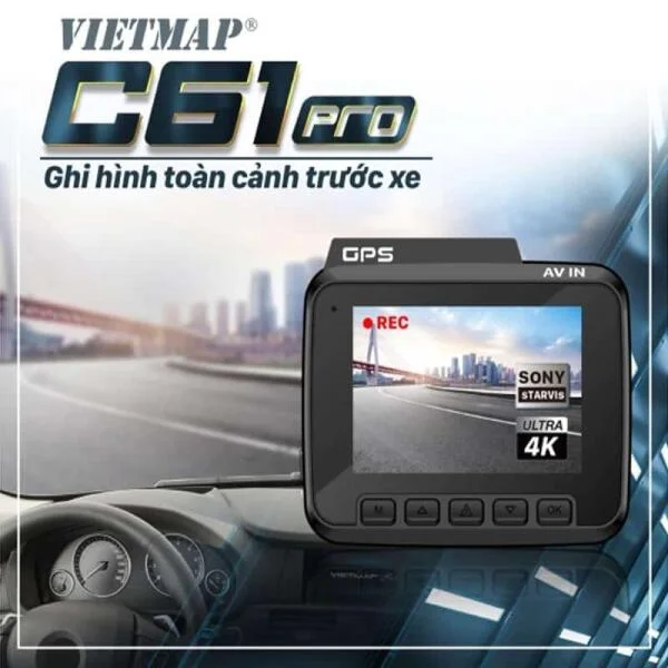 Camera hành trình Vietmap C61 Pro Ultra 4K Chính Hãng slide 7