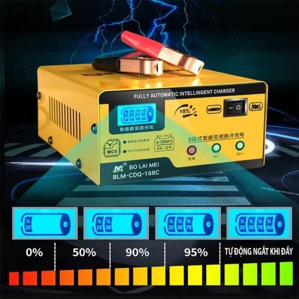 Sạc Ắc Quy Bolaimei 12V-24V 200Ah Điện Tử slide 4