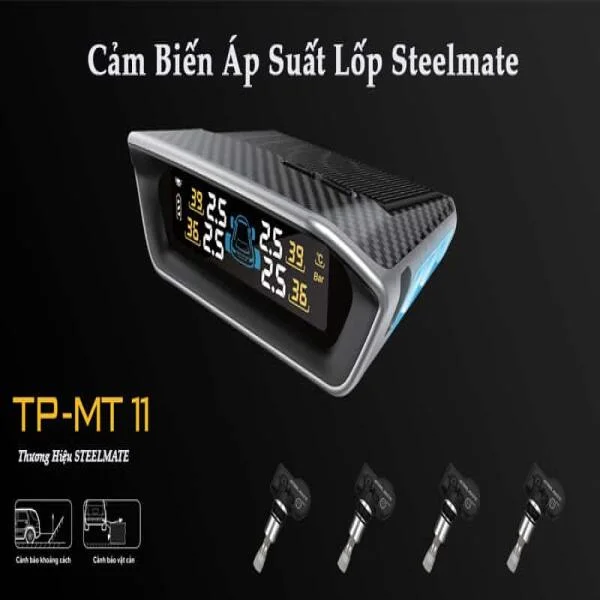 Cảm Biến Áp Suất Lốp Ô Tô Steelmate MT11 Van Trong slide 3