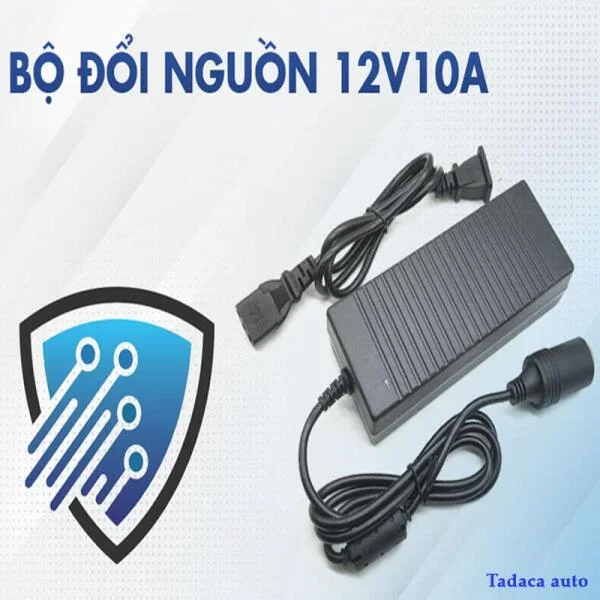 Bộ Chuyển Nguồn 220V Sang 12V-10A Tẩu Ô Tô slide 1