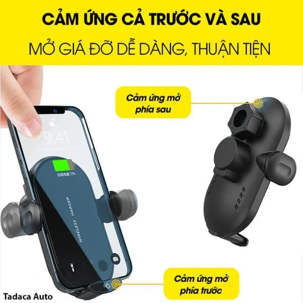 Giá Đỡ Điện Thoại Ô Tô Kiêm Sạc Không Dây Cao Cấp slide 2