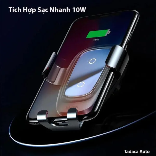 Giá Đỡ Điện Thoại Tích Hợp Sạc Không Dây Baseus slide 5