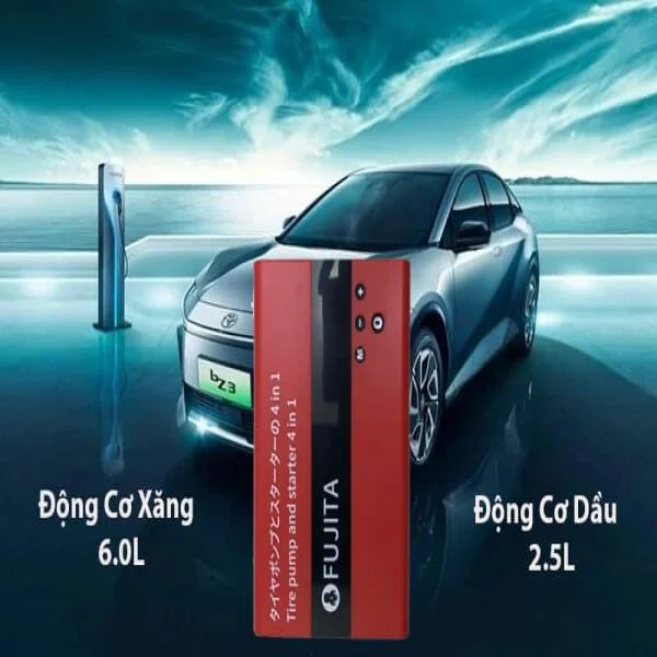 Bơm Lốp Kiêm Kích Bình Ô Tô FUJITA 4 Trong 1 Japan slide 2