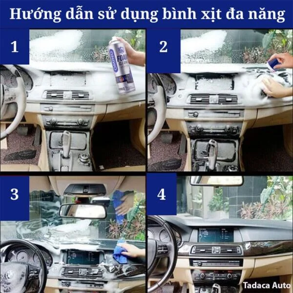 Chai Xịt Bọt Omino M002 Vệ Sinh Nội Thất Ô Tô slide 4