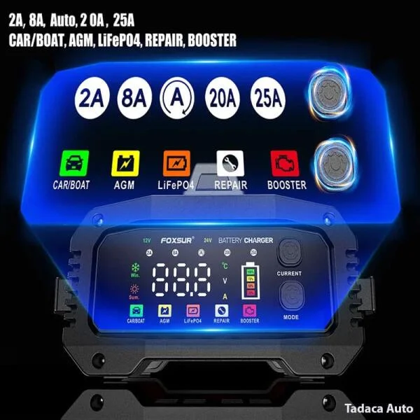 Sạc Bình Ắc Quy Foxsur 12V-24V 400Ah Siêu Mạnh slide 7