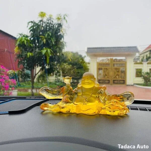 Tượng Phật Di Lặc Đá Lưu Ly Để Taplo Xe Hơi slide 5