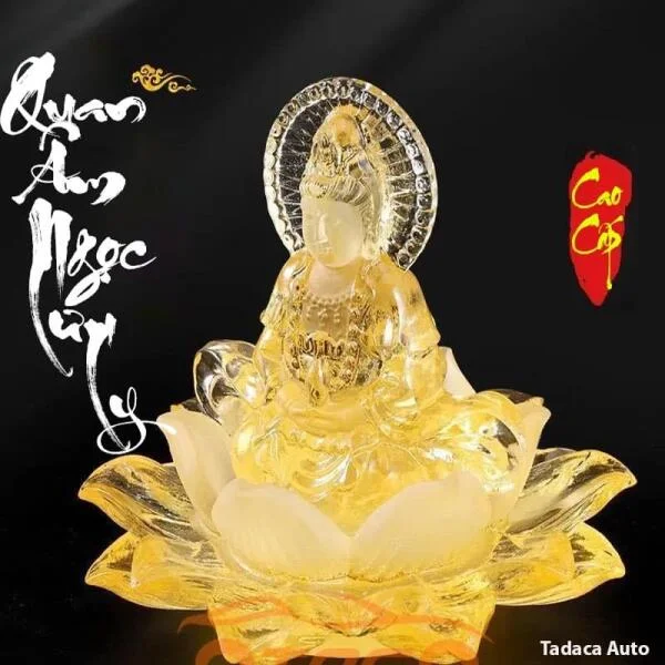 Tượng Phật Quan Âm Ngự Đài Sen Để Ô Tô slide 6