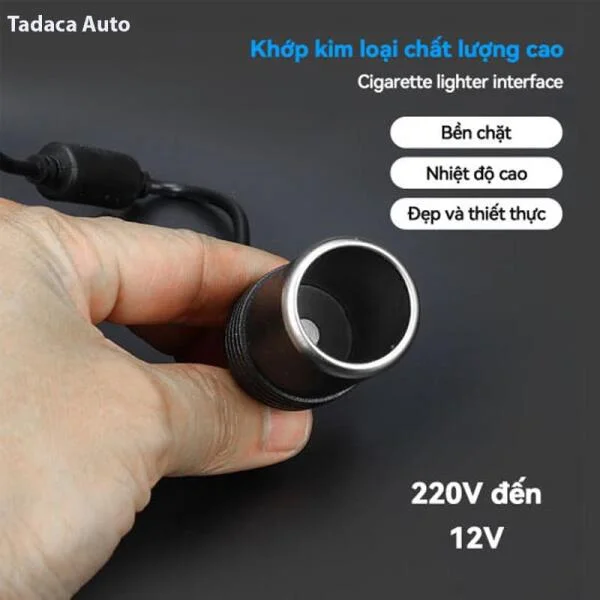Bộ Chuyển Nguồn 220V Sang 12V-12A Ra Nguồn Tẩu slide 4