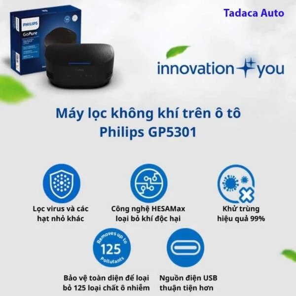 Máy Lọc Không Khí Ô Tô Philips GP5301 Chính Hãng slide 7