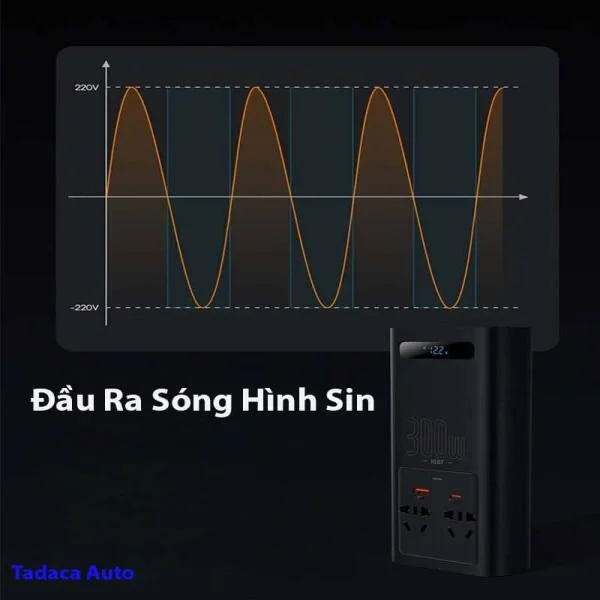 Bộ Chuyển Nguồn 12V Sang 220V Baseus 300W Chính Hãng slide 6