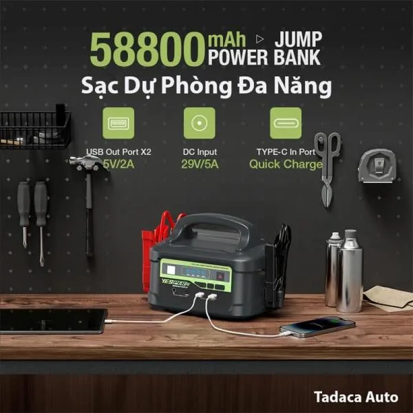 Kích Bình Xe Tải 12V-24V Yesper P1 3700A Chính Hãng slide 3