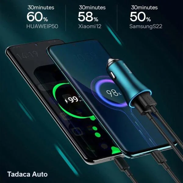 Tẩu Sạc Ô Tô Baseus 60W Dual Type-C Chính Hãng slide 4