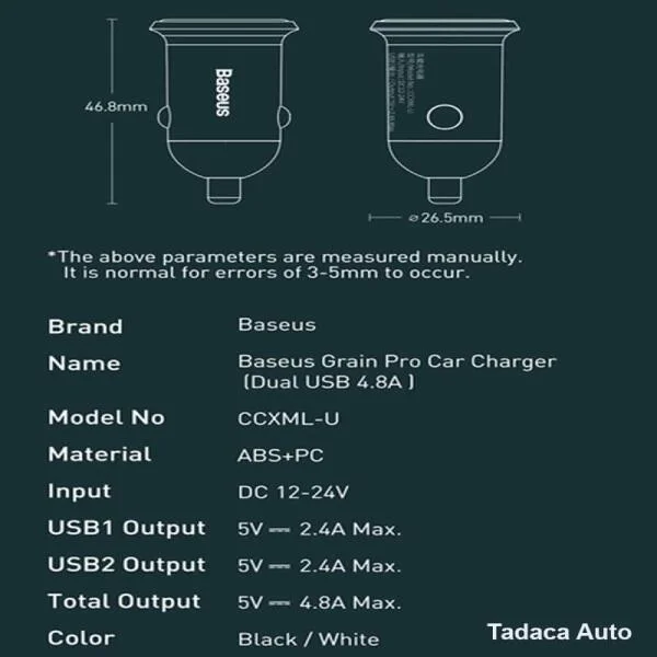 Tẩu Sạc Baseus 12V-24V Công Suất 24W slide 5