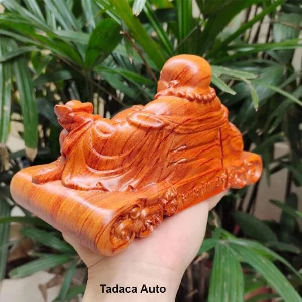 Tượng Di Lặc Bằng Gỗ Hương Để Taplo Xe Hơi slide 7