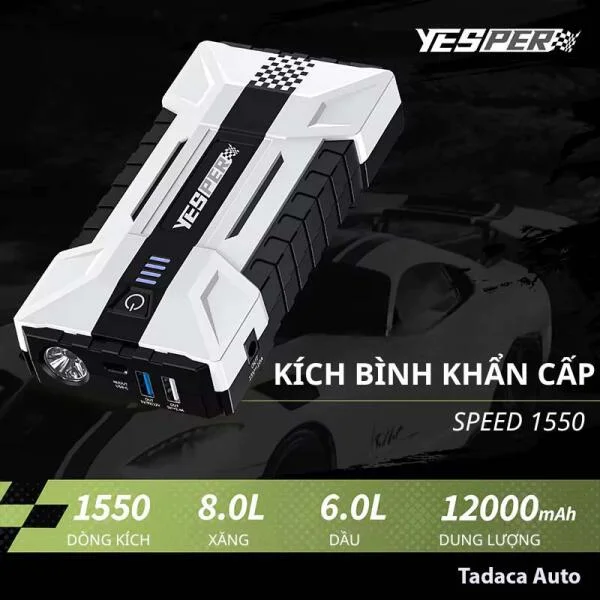 Kích Bình Ắc Quy Ô Tô Yesper Speed 1550A Chính Hãng slide 6
