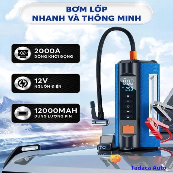 Bơm Lốp Kiêm Kích Bình Omino Đa Năng slide 7