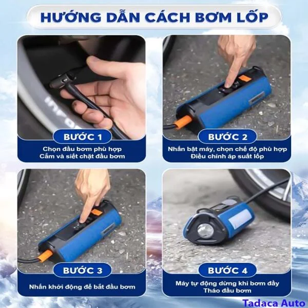 Bơm Lốp Kiêm Kích Bình Omino Đa Năng slide 5