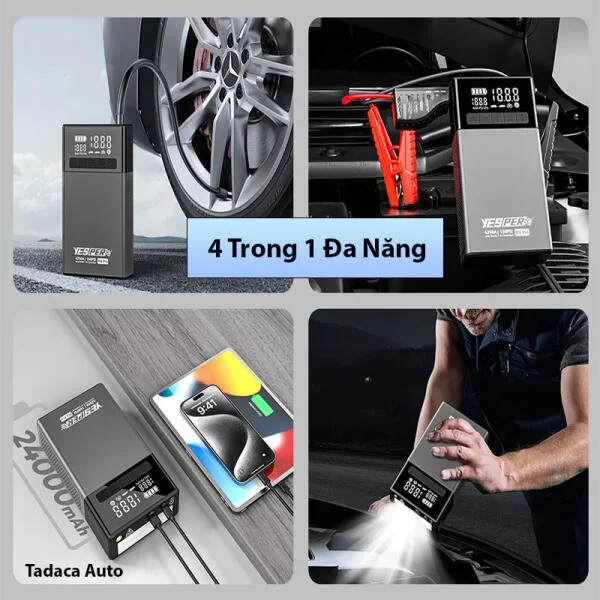 Bơm Lốp Kiêm Kích Bình Yesper M6 Pro Đa Năng slide 4