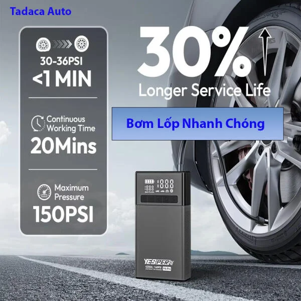 Bơm Lốp Kiêm Kích Bình Yesper M6 Pro Đa Năng slide 2