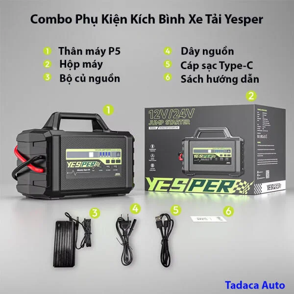 Kích Bình Xe Tải Yesper P5 12V-24V Siêu Khủng slide 7