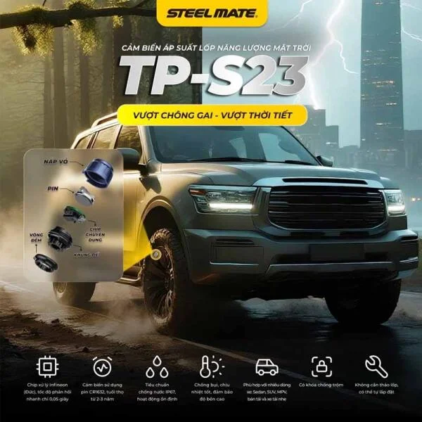 Cảm Biến Áp Suất Lốp Steelmate TP-S23 Van Ngoài slide 7