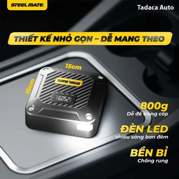 Bơm Lốp Ô Tô Steelmate T5 Điện Tử Tự Ngắt slide 4