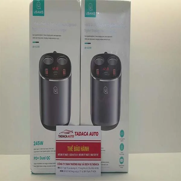 Tẩu Sạc Ô Tô USAMS CC151 245W Chính Hãng slide 2