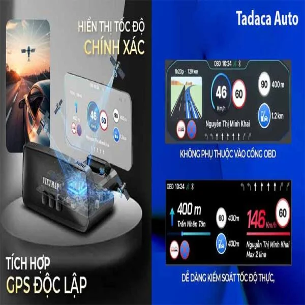 Màn Hình Vietmap HUD H50 Hiển Thị Đa Thông Tin slide 3