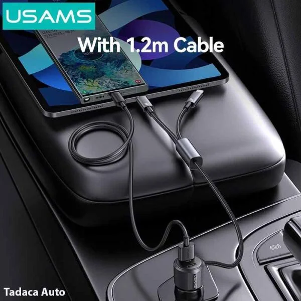 Tẩu Sạc Ô Tô USAMS CC287 66W Đa Năng 2 Trong 1 slide 3