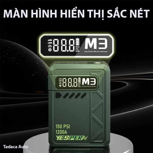 Bơm Lốp Kiêm Kích Bình Yesper M3 Đa Năng slide 4