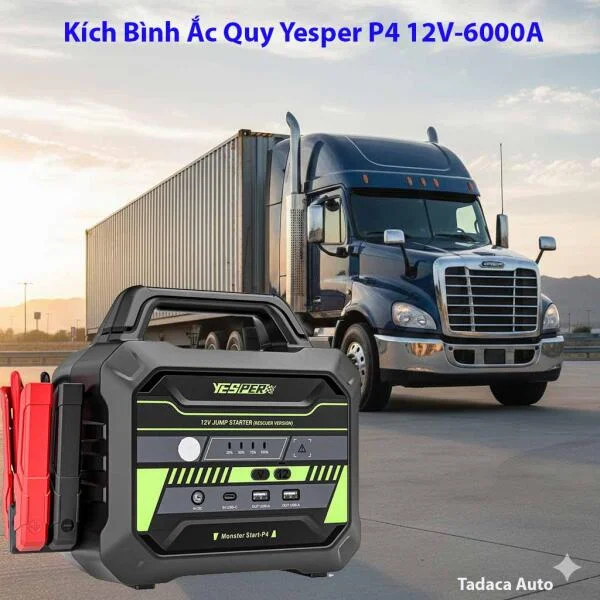 Kích Bình Ắc Quy Yesper P4 12V-6000A Siêu Khủng slide 6