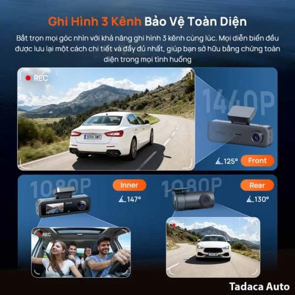 Camera Hành Trình 70mai T400 - 3 Mắt 4K slide 7