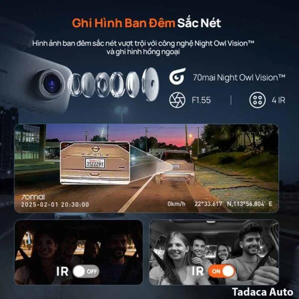 Camera Hành Trình 70mai T400 - 3 Mắt 4K slide 6